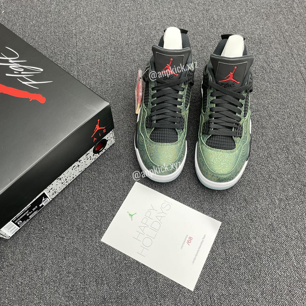 Jalen Ramsey Air Jordan 4 Retro Laser Green Happy Holidays Cw0897 101 (8) - newkick.vip