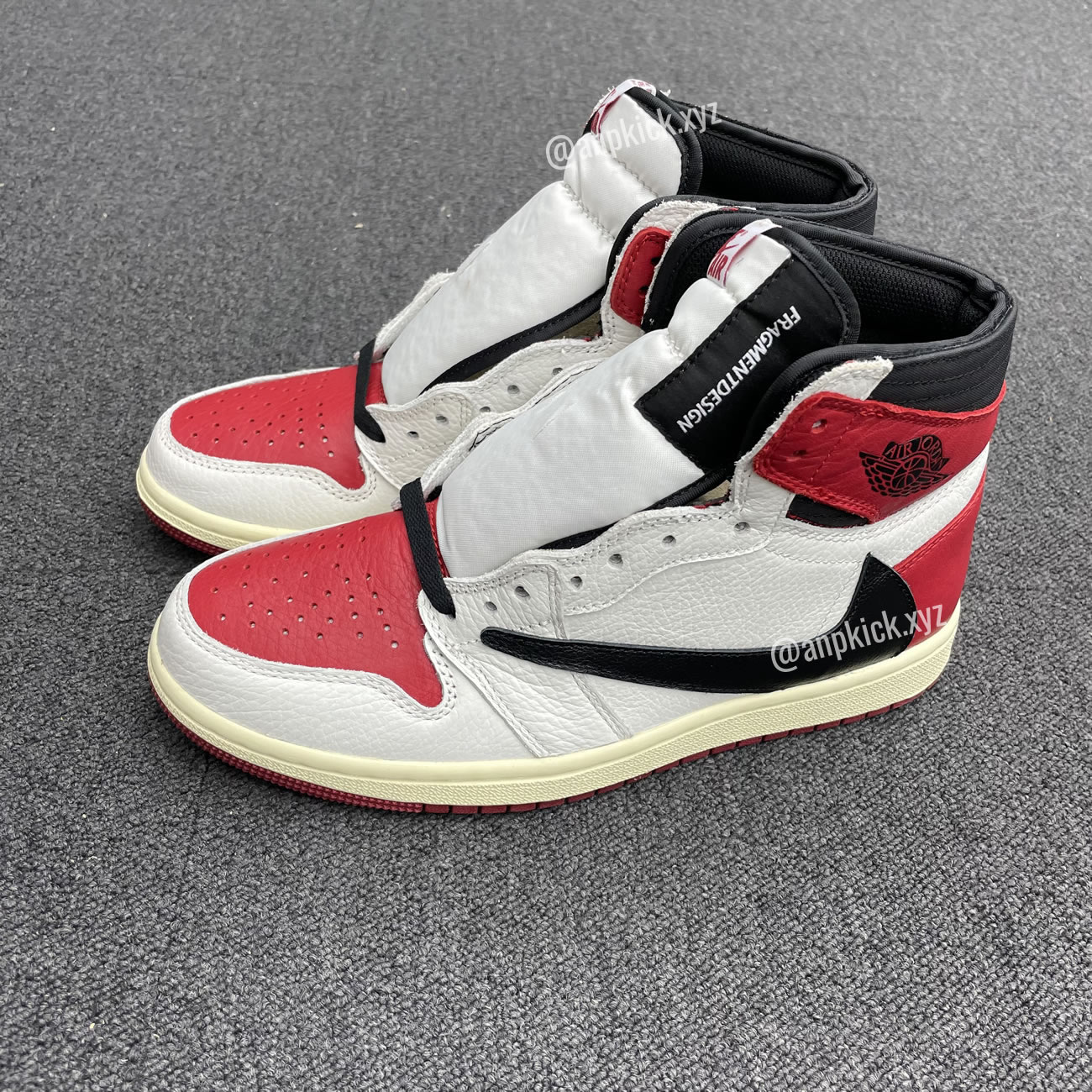 Travis Scott Air Jordan 1 High Og Sp White Red Black Fragment Anpkick Custom Making (2) - newkick.vip