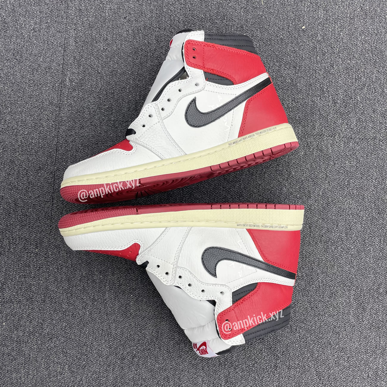 Travis Scott Air Jordan 1 High Og Sp White Red Black Fragment Anpkick Custom Making (4) - newkick.vip