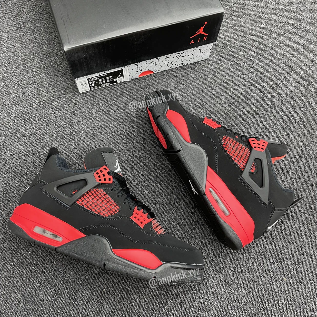 Air Jordan 4 Red Thunder Black White Red Ct8527 016 (10) - newkick.vip