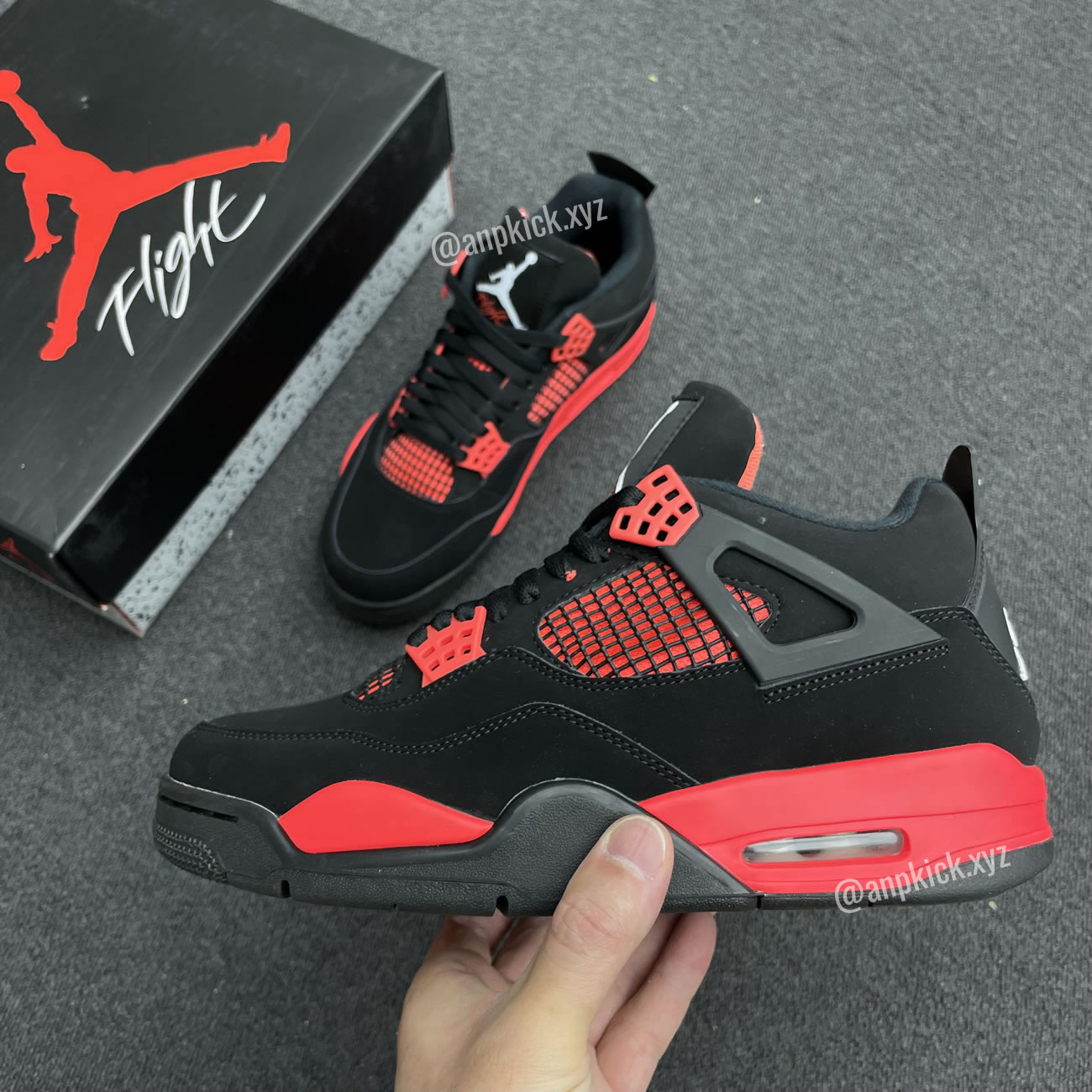 Air Jordan 4 Red Thunder Black White Red Ct8527 016 (2) - newkick.vip