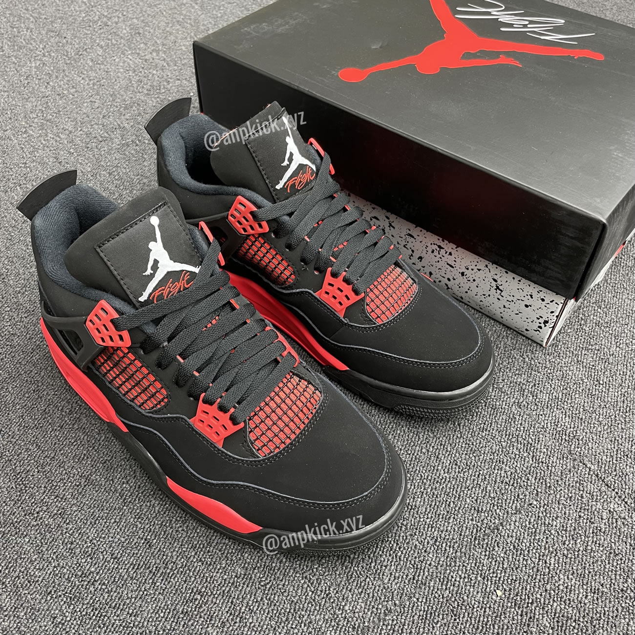 Air Jordan 4 Red Thunder Black White Red Ct8527 016 (7) - newkick.vip