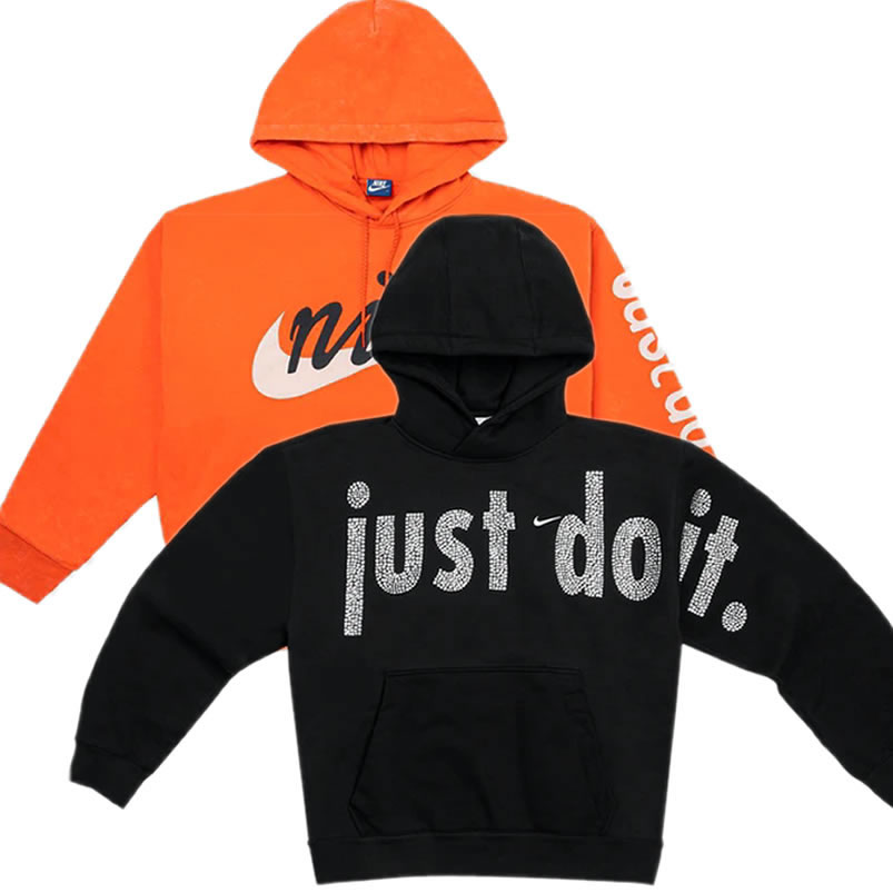 Nike Just Do It Hoodie Black Orange (1) - newkick.vip