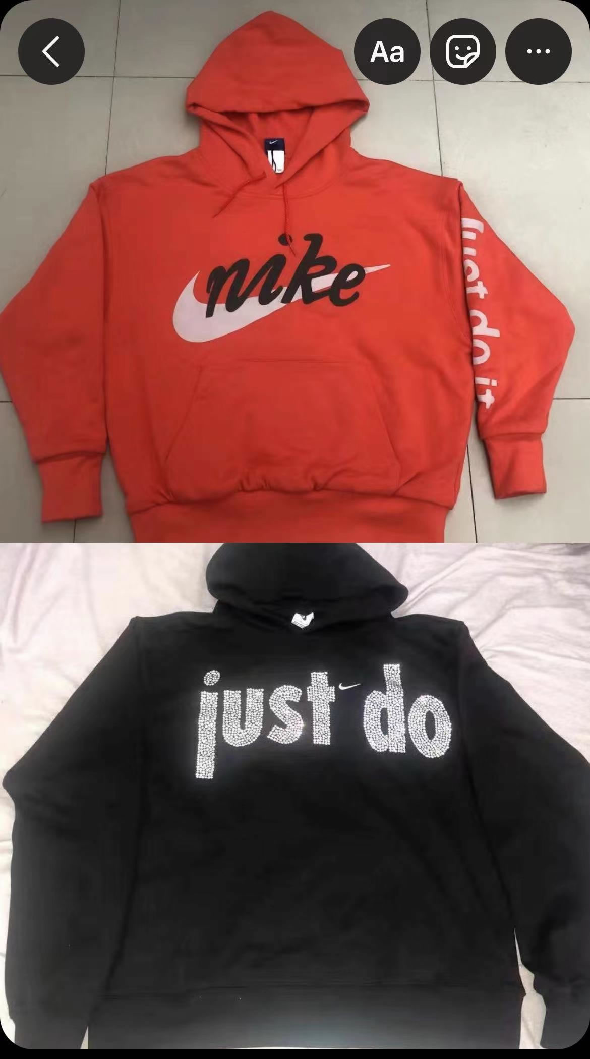 Nike Just Do It Hoodie Black Orange (2) - newkick.vip