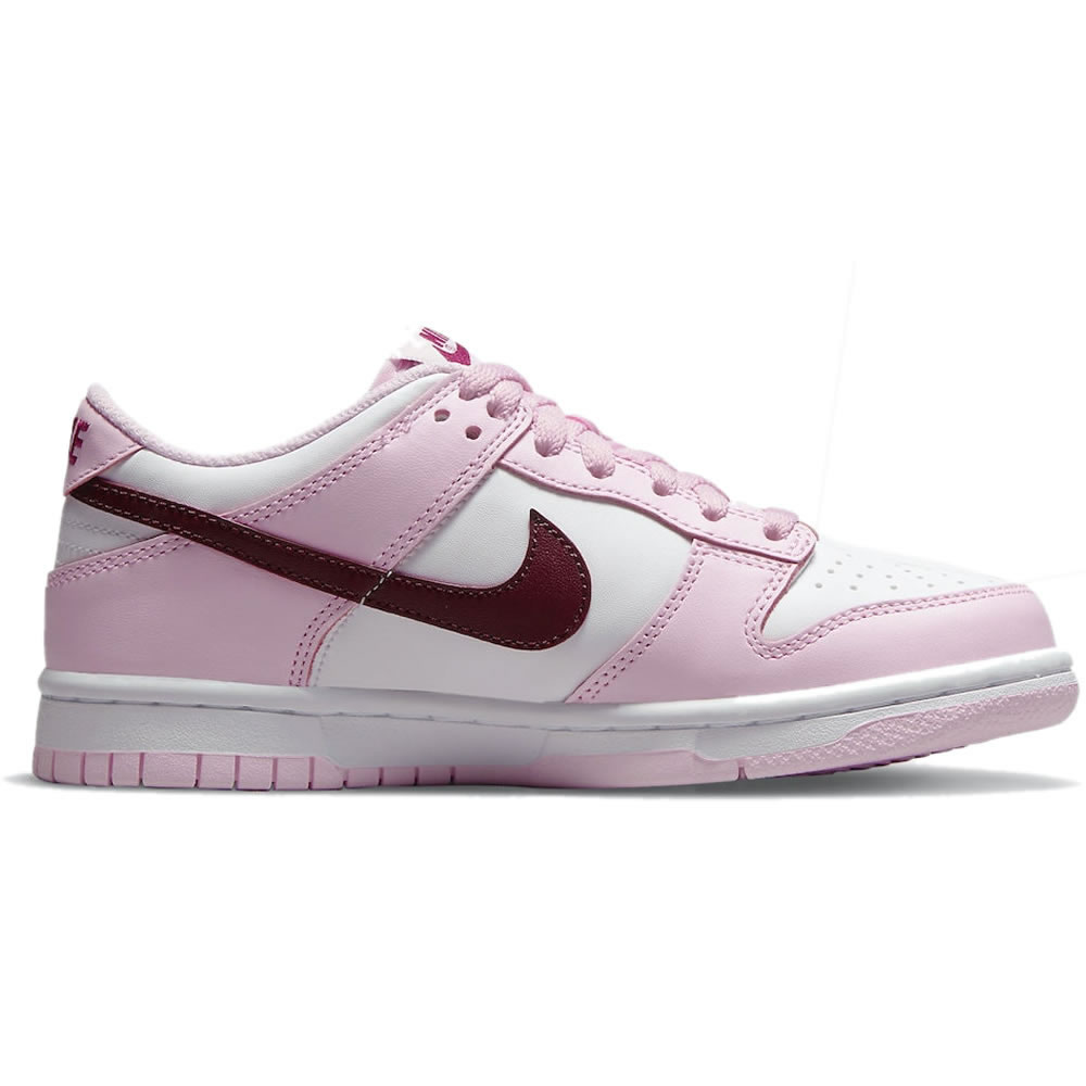 Nike Dunk Low Gs Strawberry Pink White Pink Red Cw1590 601 (2) - newkick.vip