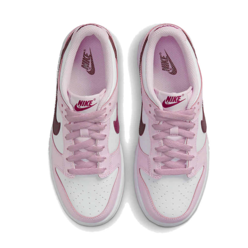 Nike Dunk Low Gs Strawberry Pink White Pink Red Cw1590 601 (4) - newkick.vip