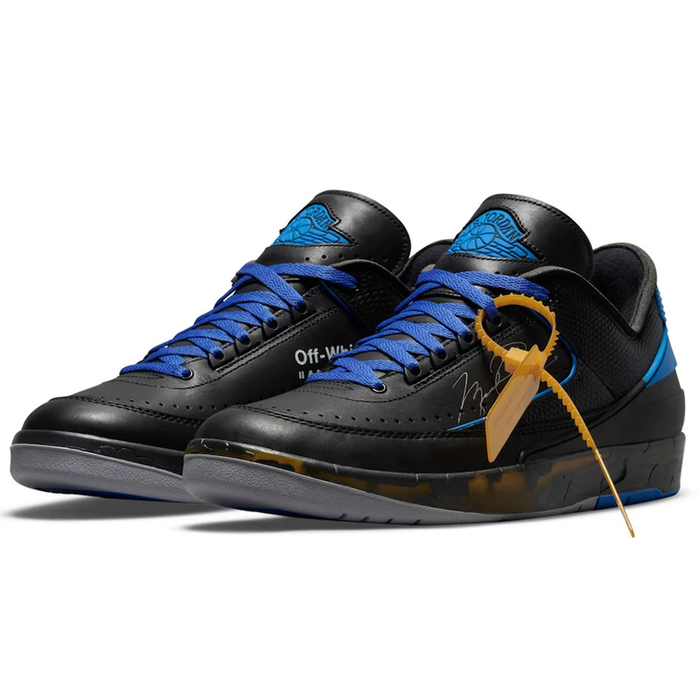 Off White Air Jordan 2 Low Black Varsity Royal Dj4375 004 (3) - newkick.vip