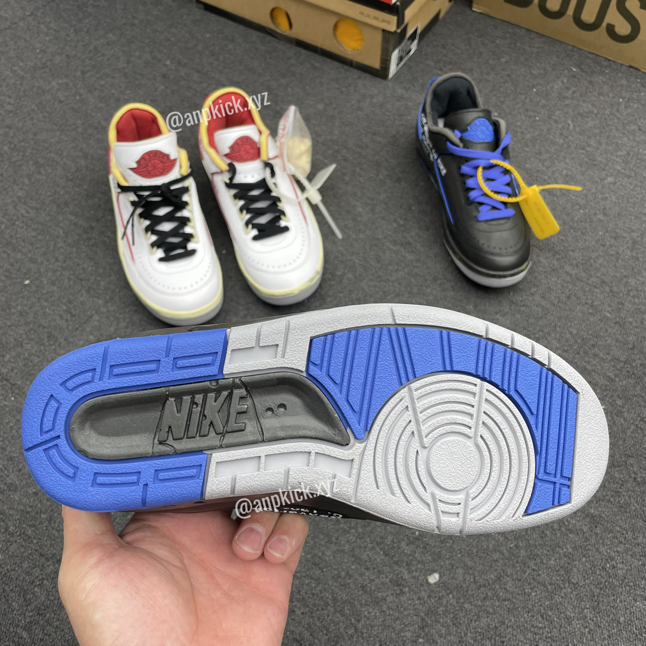 Off White Air Jordan 2 Low Black Blue (6) - newkick.vip