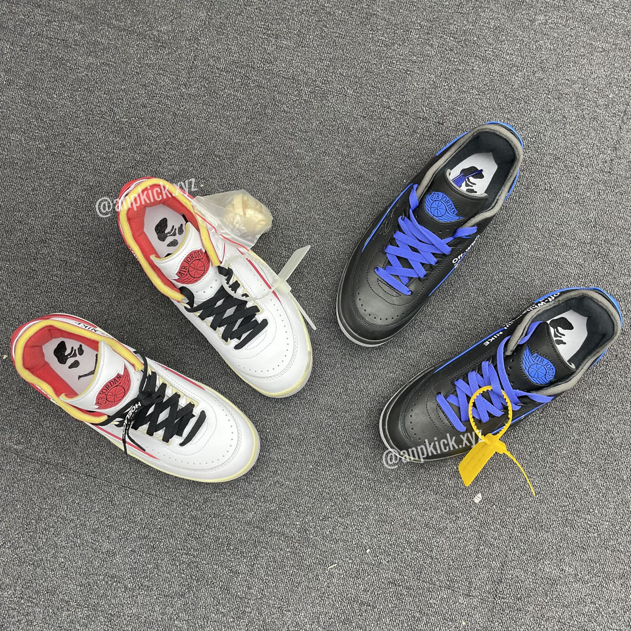 Off White Air Jordan 2 Low White Red Black Blue (2) - newkick.vip