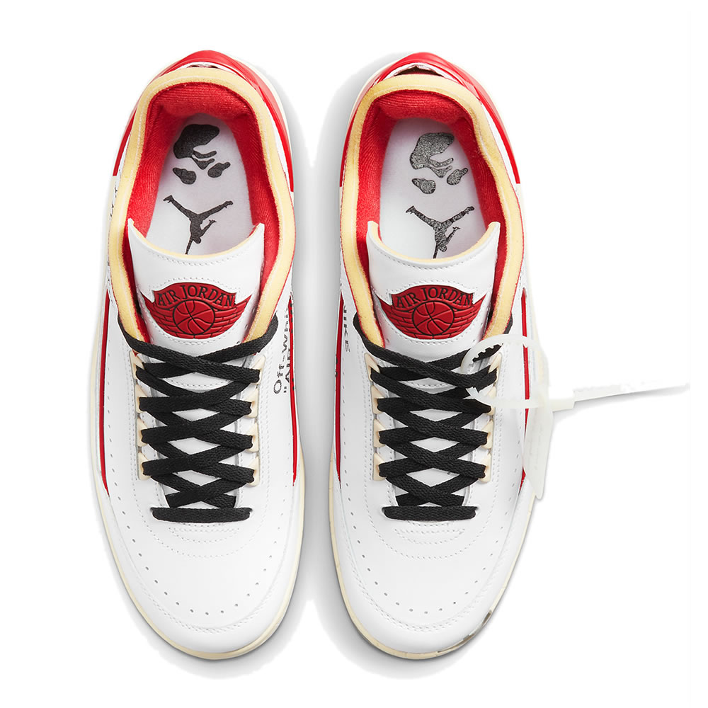 Off White Air Jordan 2 White Varsity Red Black Dj4375 106 (4) - newkick.vip