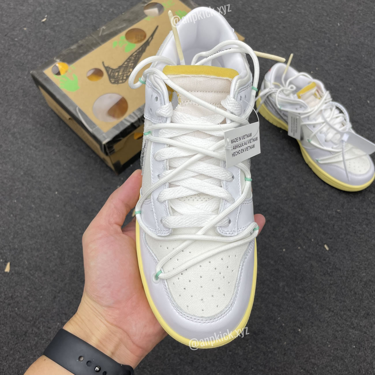 Off White Nike Sb Dunk Low Lot 1 White Metallic Silver Anpkick Dm1602 127 (4) - newkick.vip