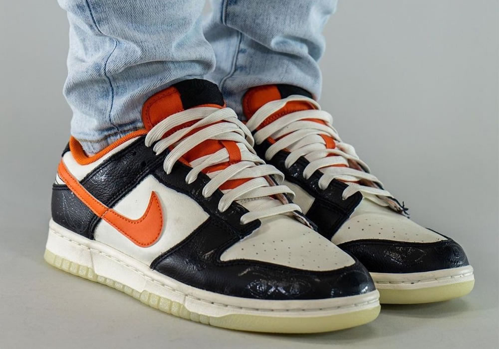 Nike Dunk Low Halloween Sail Starfish Black Dd3357 100 On Feet (1) - newkick.vip