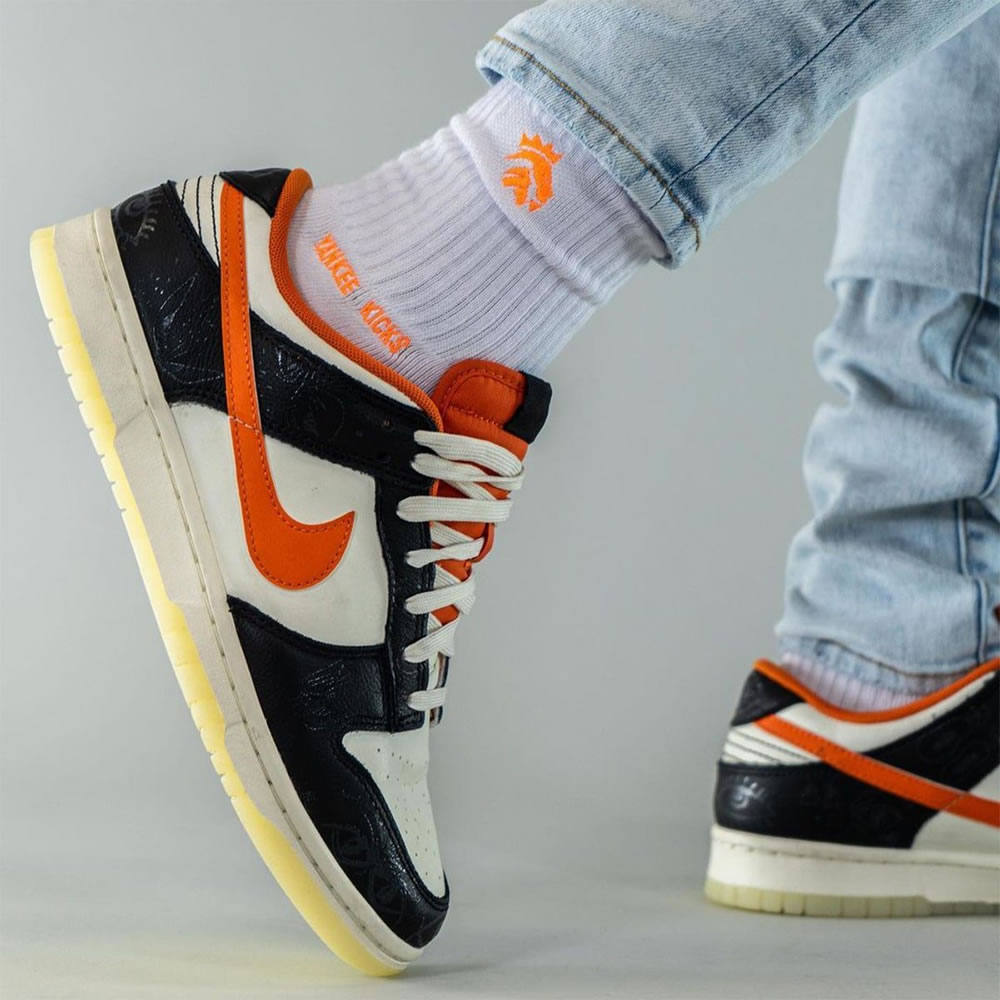 Nike Dunk Low Halloween Sail Starfish Black Dd3357 100 On Feet (5) - newkick.vip