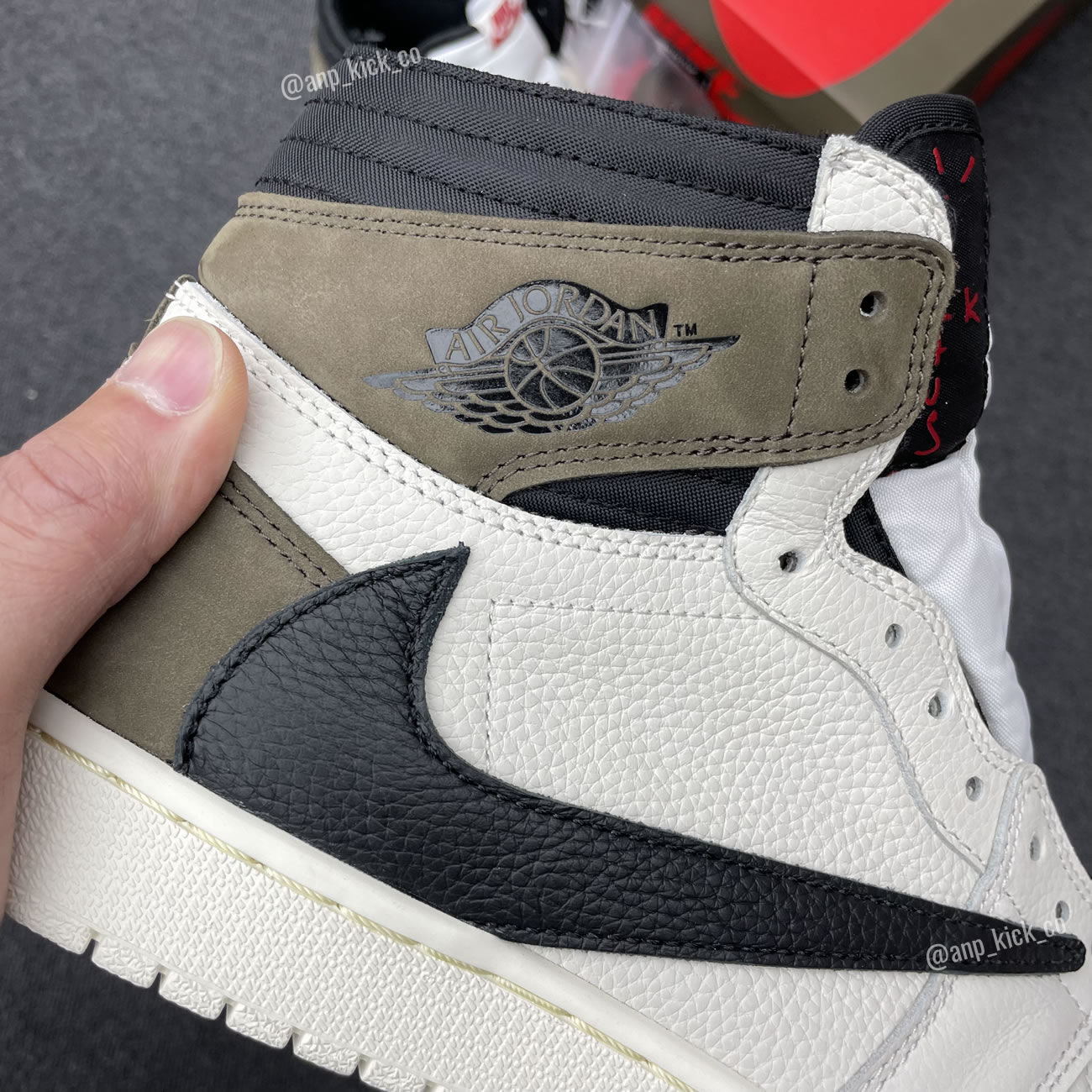 Travis Scott Air Jordan 1 High Og Sp White Brown Black Fragment Anpkick Custom Making (4) - newkick.vip