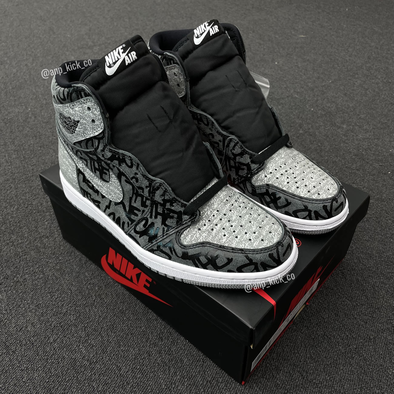 Air Jordan 1 High Og Anpkick Rebellionaire Black White Particle Grey 555088 036 (7) - newkick.vip