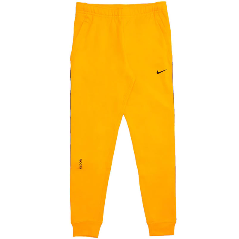 Nike Drake Nocta Fleece Pants Yellow Fw20 (1) - newkick.vip