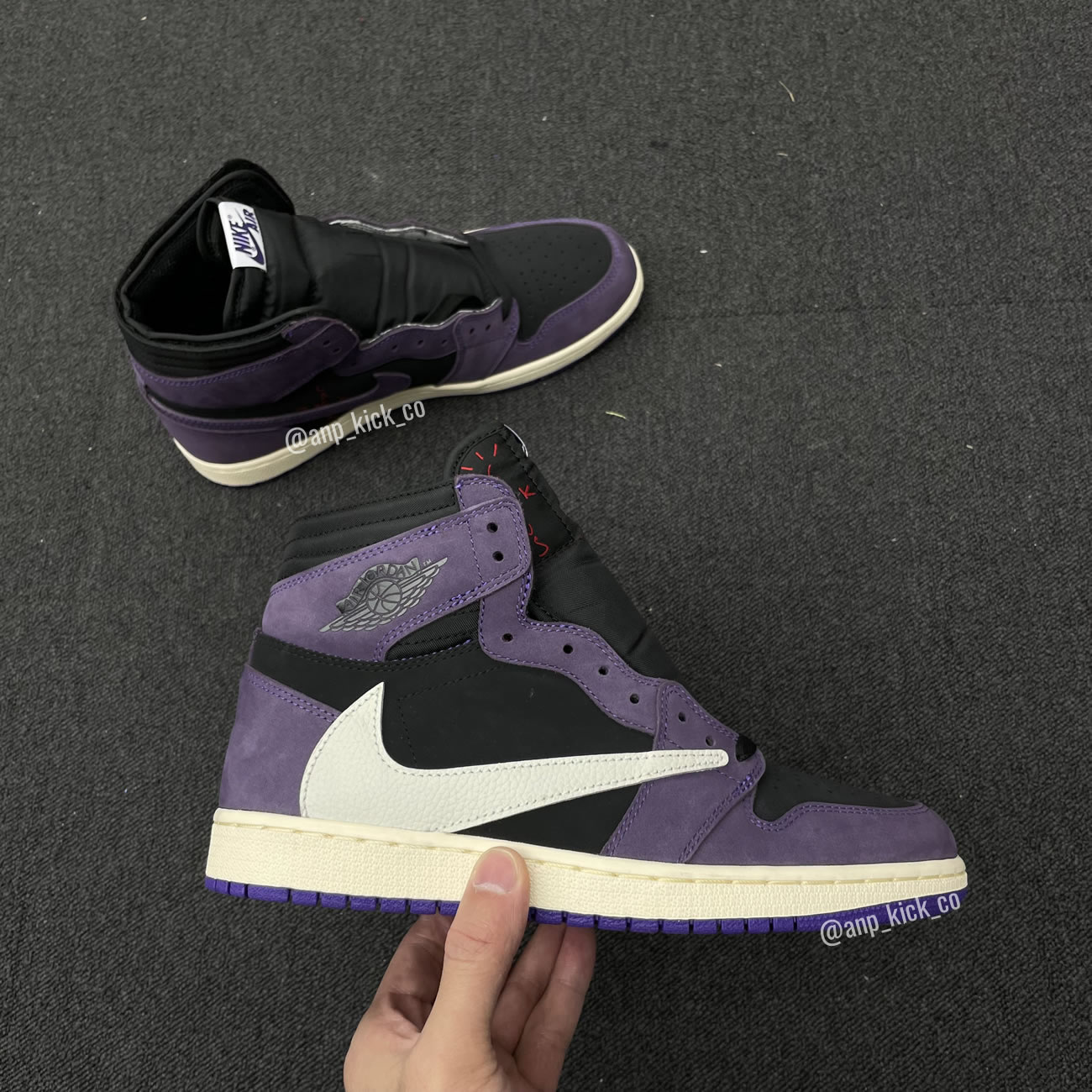 Travis Scott Air Jordan 1 High Og Sp Purple Black Anpkick Custom Making (1) - newkick.vip