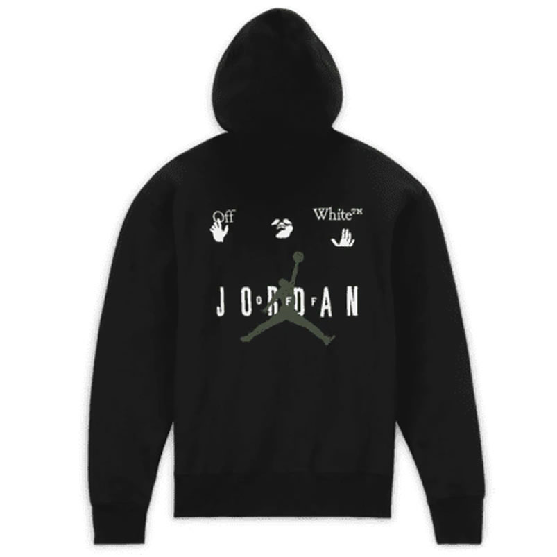 Off White Jordan Hoodie Black (1) - newkick.vip