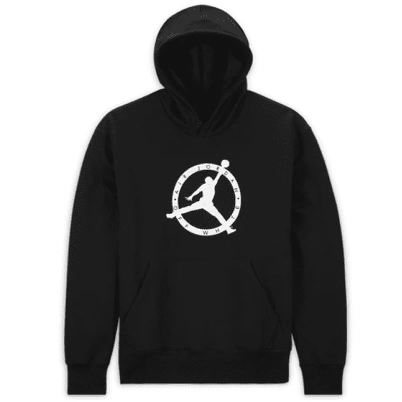 Off White Jordan Hoodie Black (2) - newkick.vip