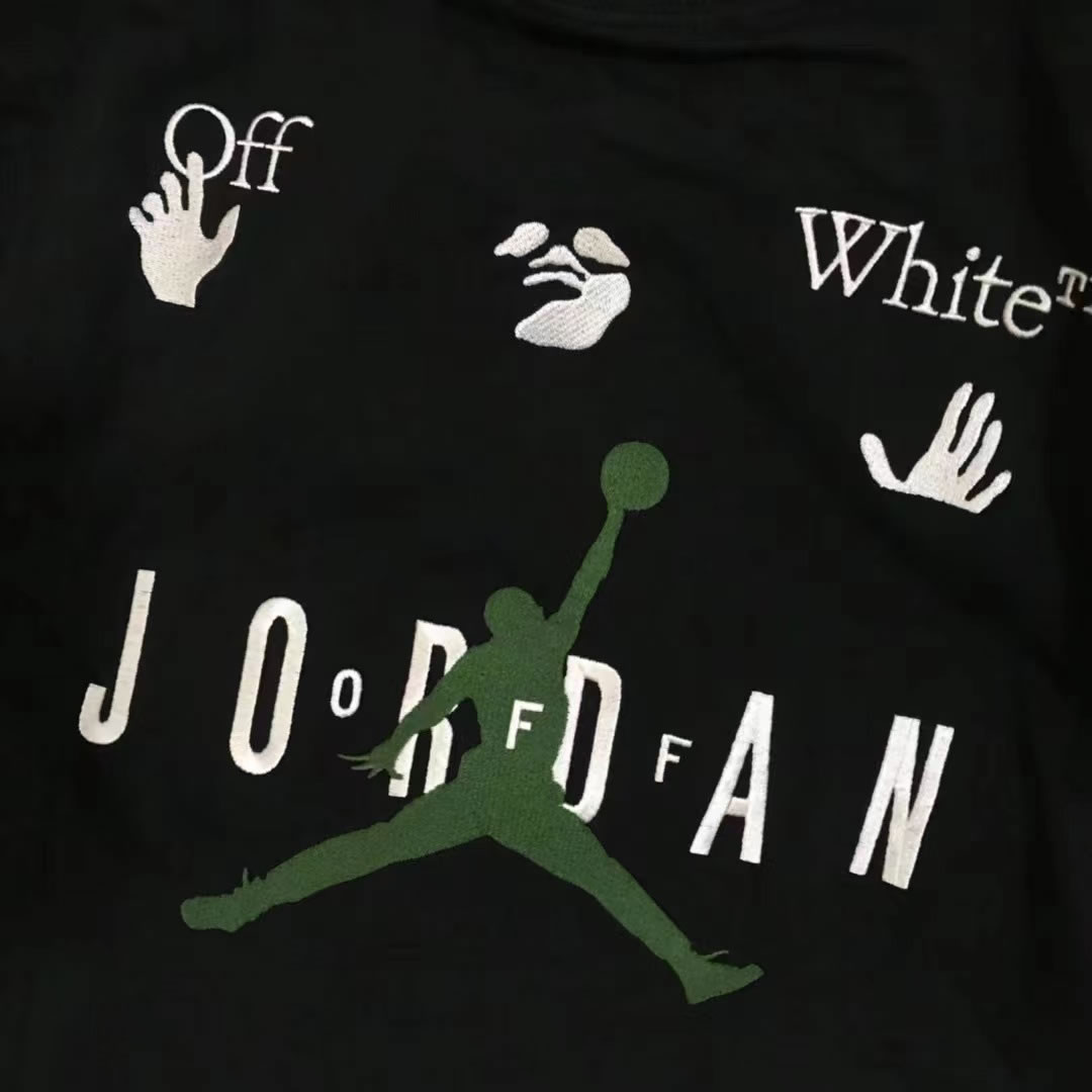 Off White Jordan Hoodie Black (3) - newkick.vip