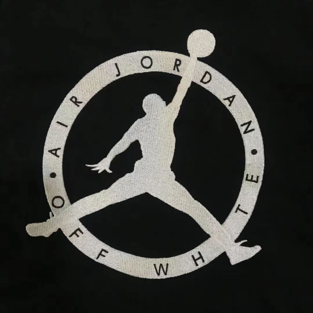 Off White Jordan Hoodie Black (5) - newkick.vip