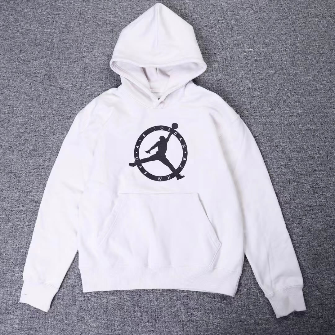 Off White Jordan Hoodie Anpkick White (2) - newkick.vip