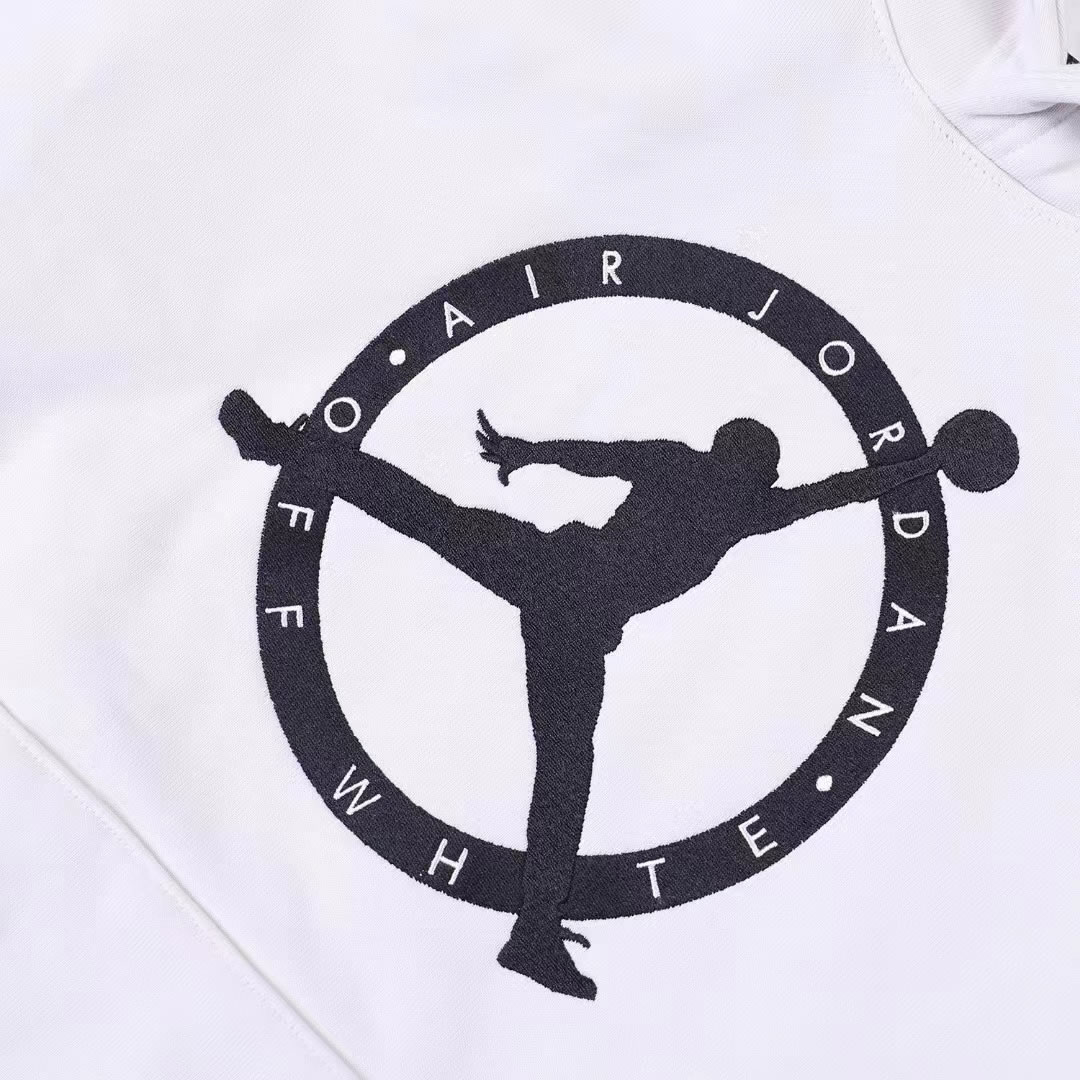 Off White Jordan Hoodie Anpkick White (6) - newkick.vip