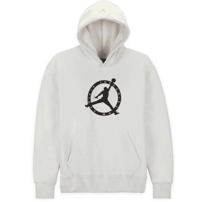 Off White Jordan Hoodie White (2) - newkick.vip