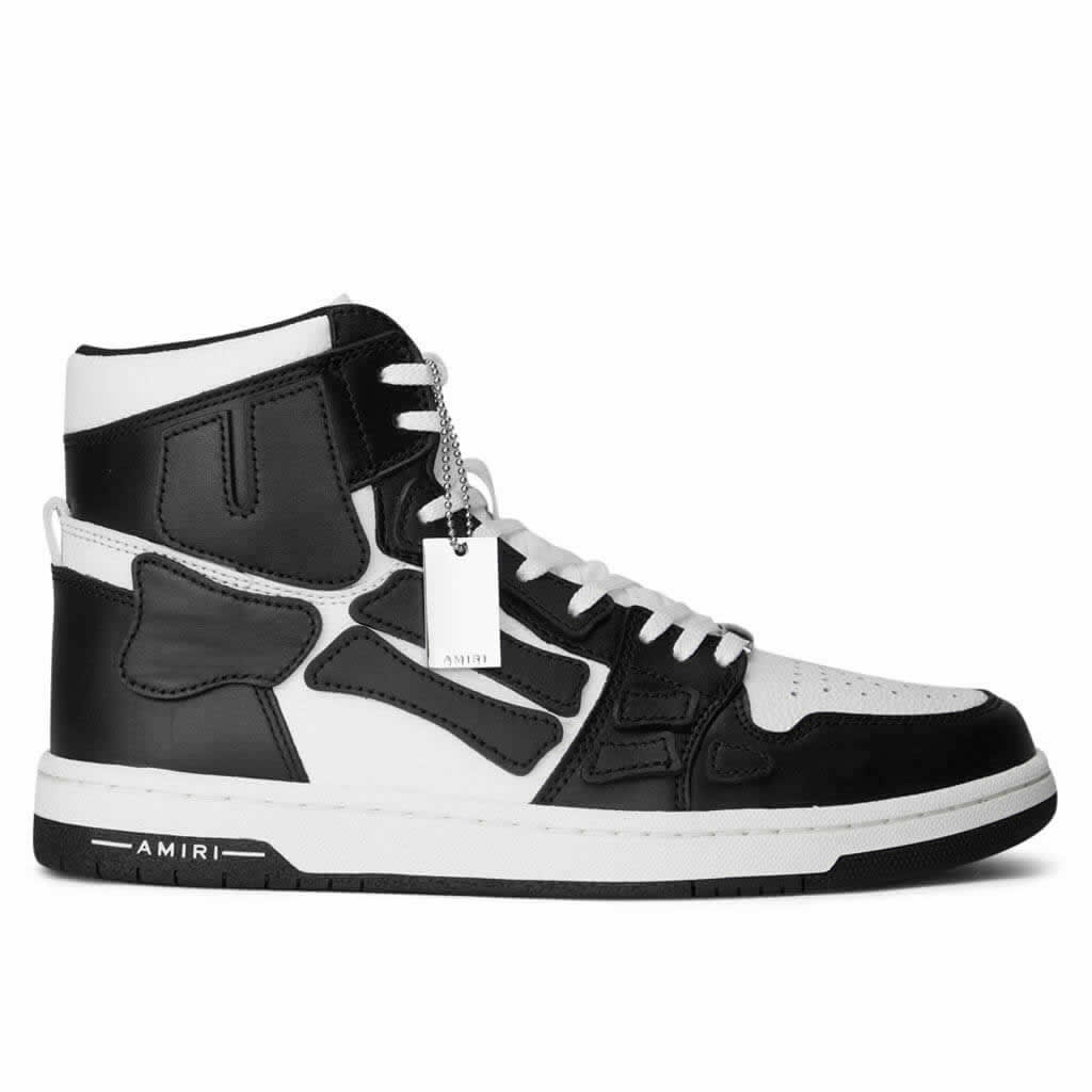 A M I R I Skel Top High Leather Sneakers Black White Mfs002 004 (2) - newkick.vip