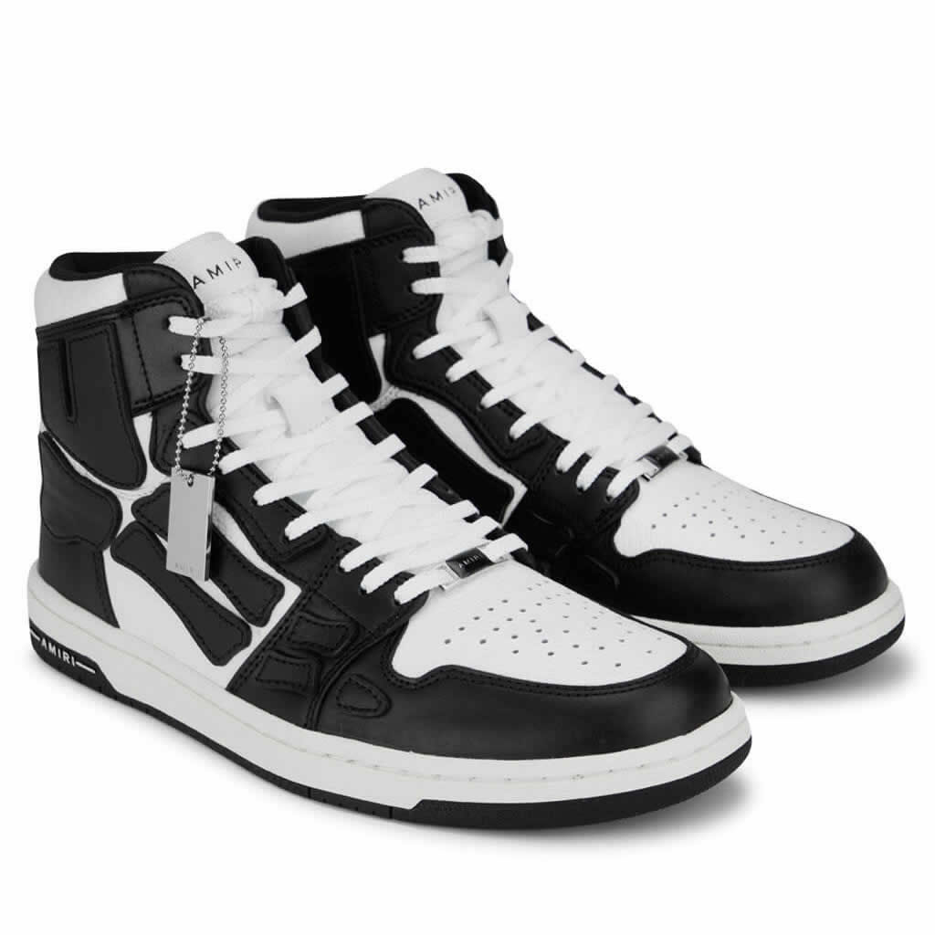 A M I R I Skel Top High Leather Sneakers Black White Mfs002 004 (3) - newkick.vip