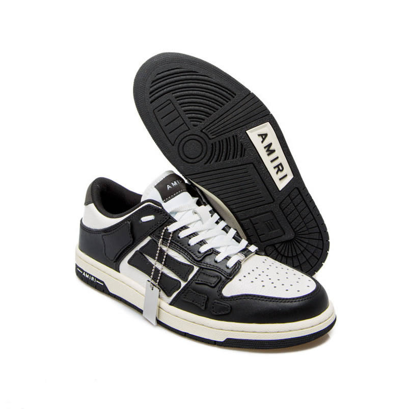 A M I R I Skel Top Low Leather Sneakers Black White Mfs003 004 (4) - newkick.vip