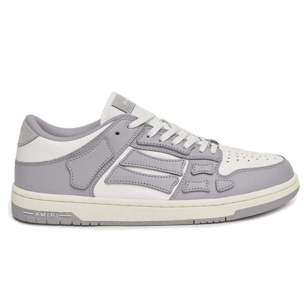 A M I R I Skel Top Low Leather Sneakers Grey White Mfs003 043 (2) - newkick.vip