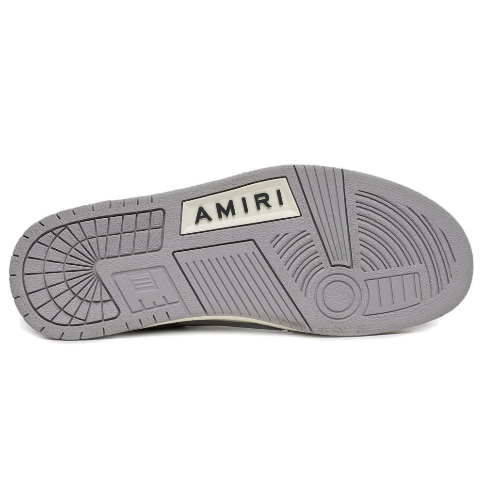 A M I R I Skel Top Low Leather Sneakers Grey White Mfs003 043 (6) - newkick.vip