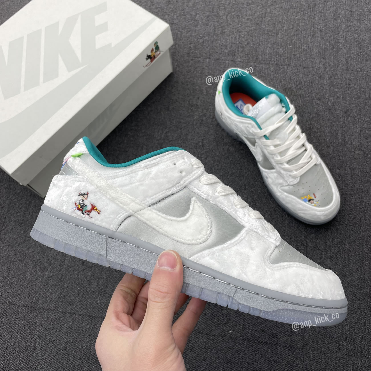 Nike Dunk Low Ice White Silver Blue Anpkick Do2326 001 (2) - newkick.vip