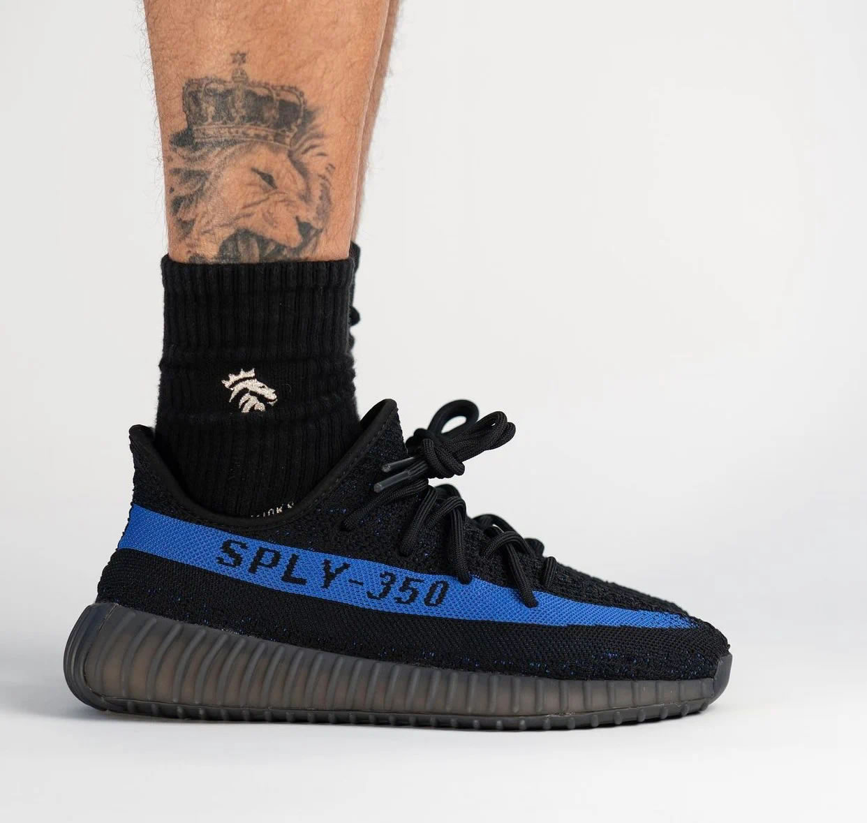 Adidas Yeezy Boost 350 V2 Dazzling Blue Gy7164 On Feet 1 - newkick.vip