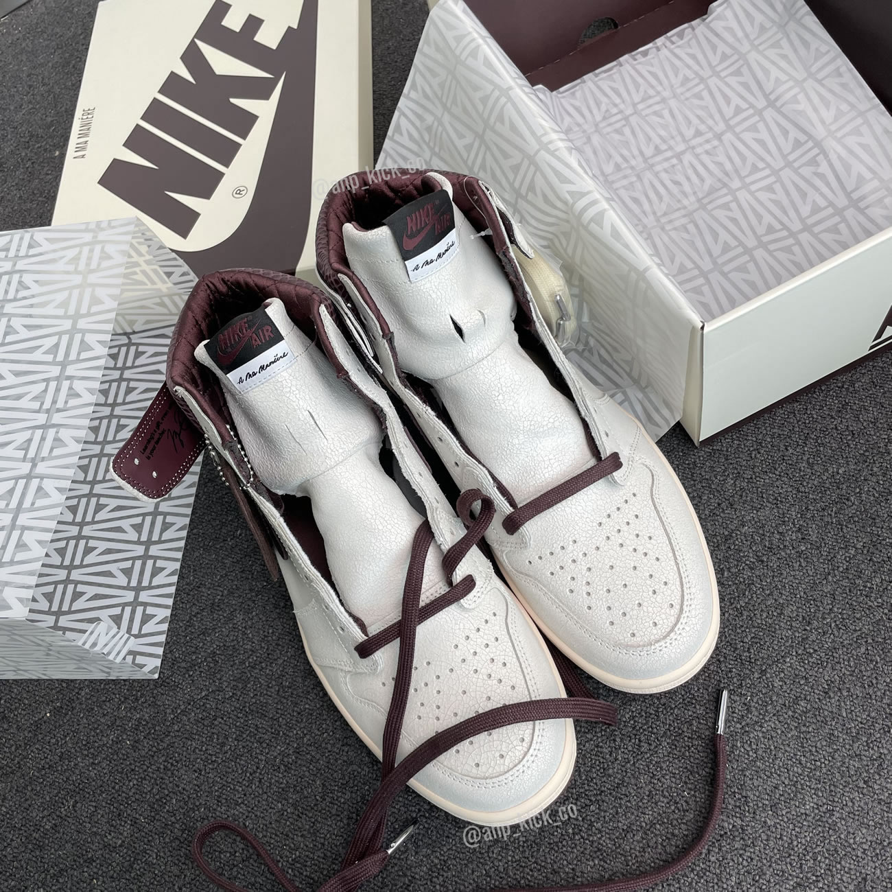 A Ma Maniere Air Jordan 1 High Og Sail And Burgundy Anpkick Do7097 100 (14) - newkick.vip