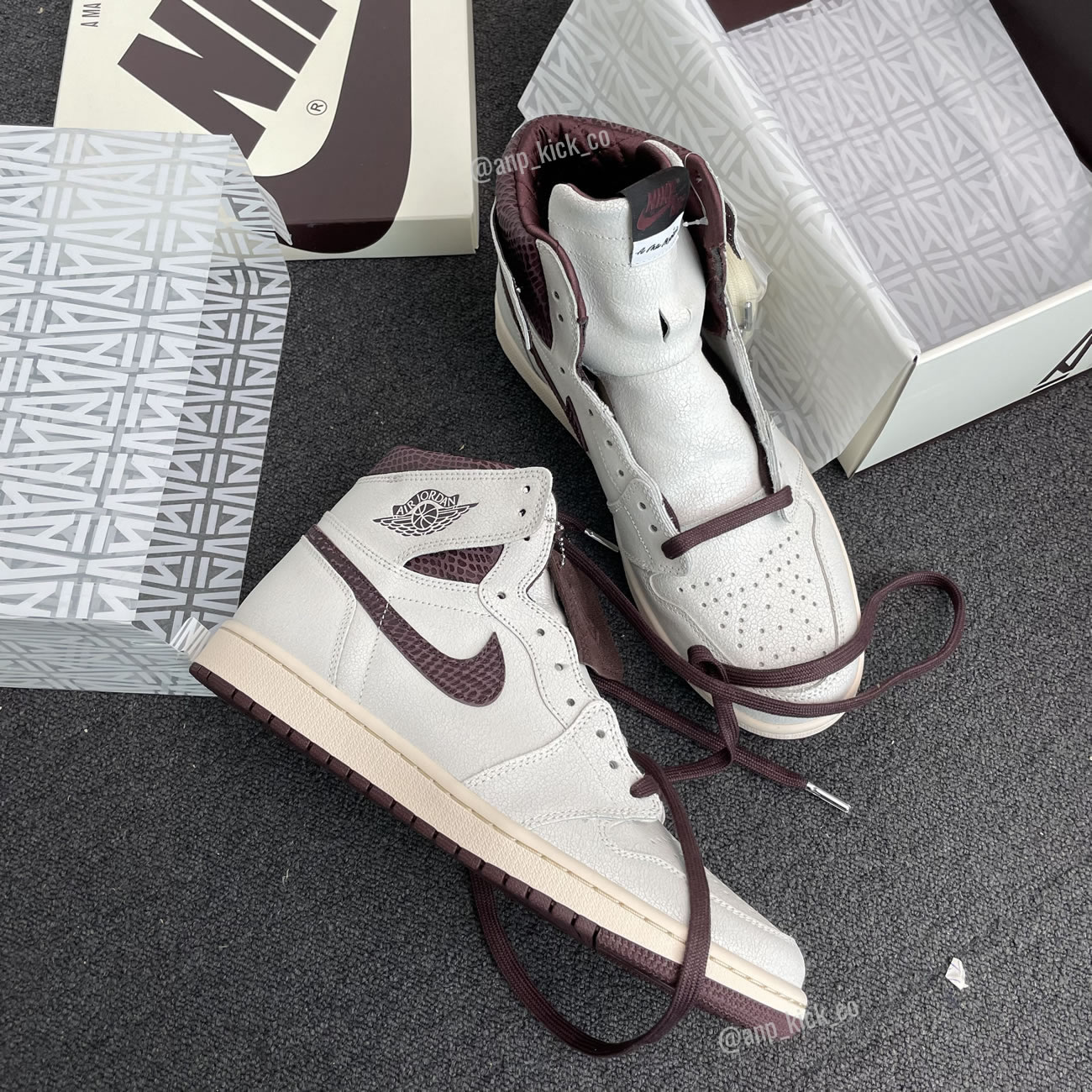 A Ma Maniere Air Jordan 1 High Og Sail And Burgundy Anpkick Do7097 100 (15) - newkick.vip