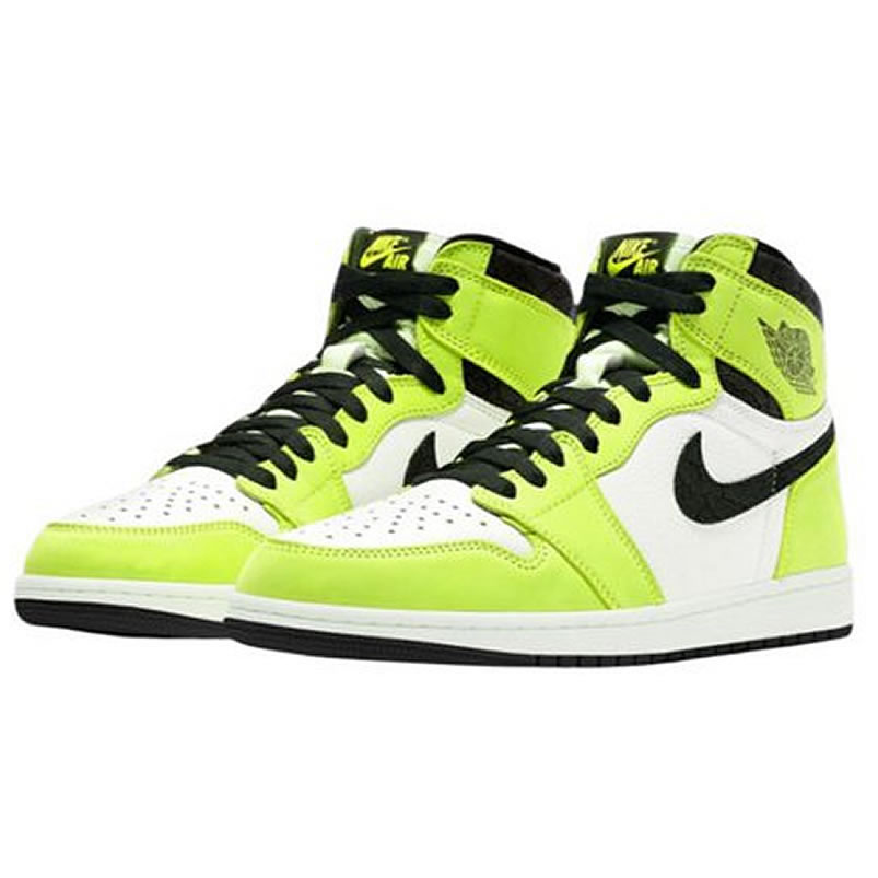 Air Jordan 1 Retro High Og Volt Black Sail 555088 702 (2) - newkick.vip