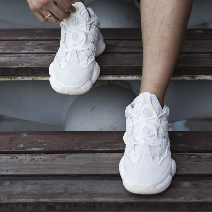 Adidas Yeezy 500 Bone White On Feet Outfit Fv3573 Release Date (4) - newkick.vip