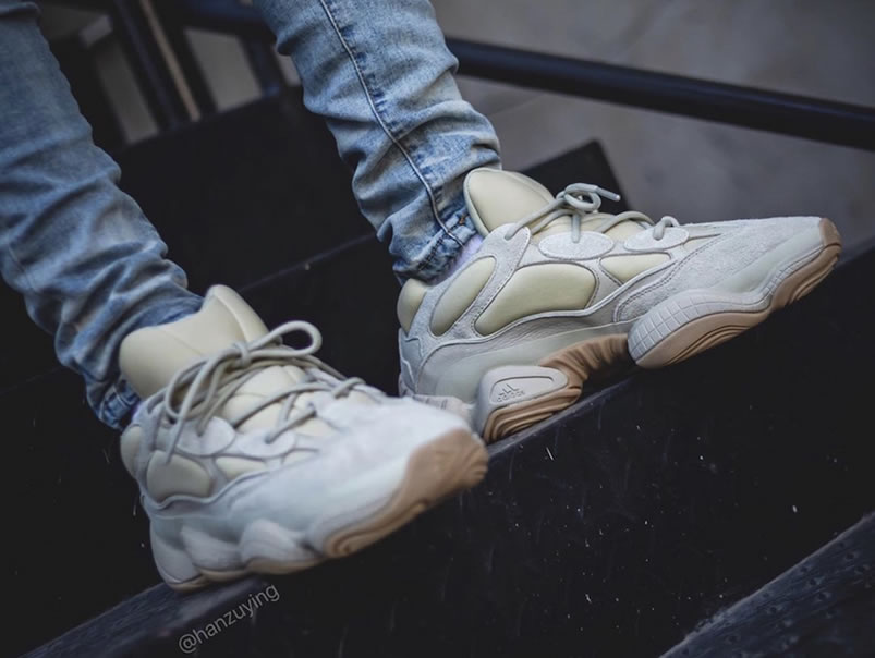 Adidas Yeezy 500 Stone White Fw4839 On Feet Release Date (5) - newkick.vip