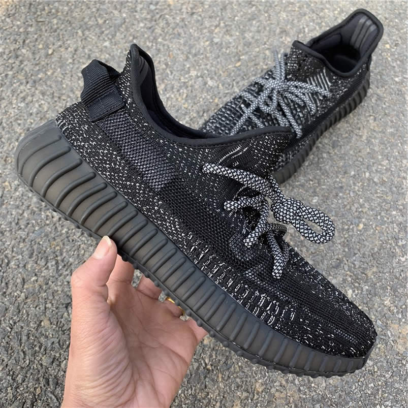 Yeezy Boost 350 V2 Static Refective Black Venom Ef2367 (1) - newkick.vip