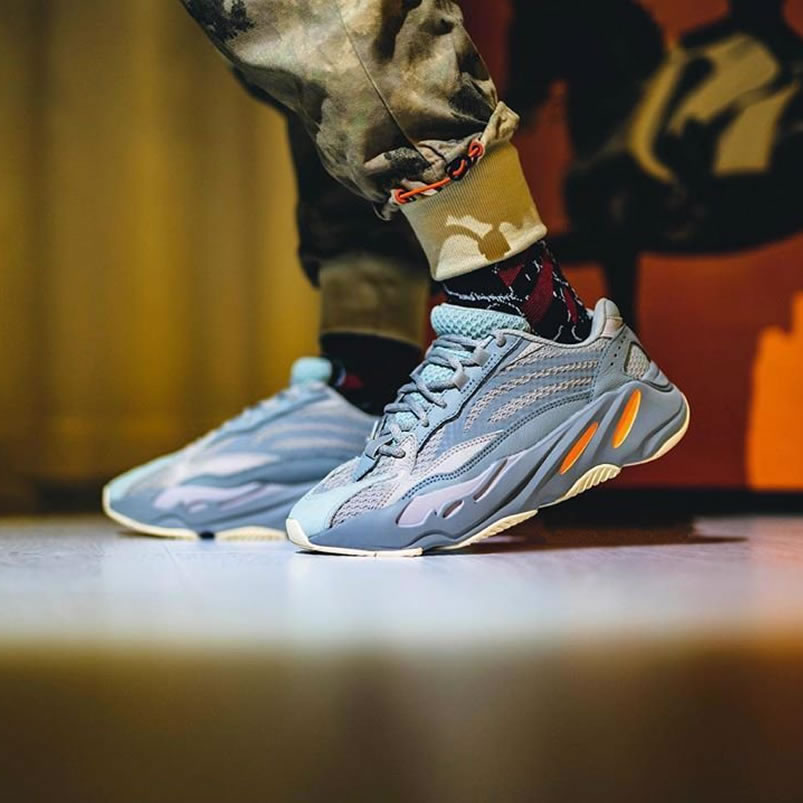 Adidas Yeezy Boost 700 V2 Inertia On Feet Outfits Fw2549 (2) - newkick.vip