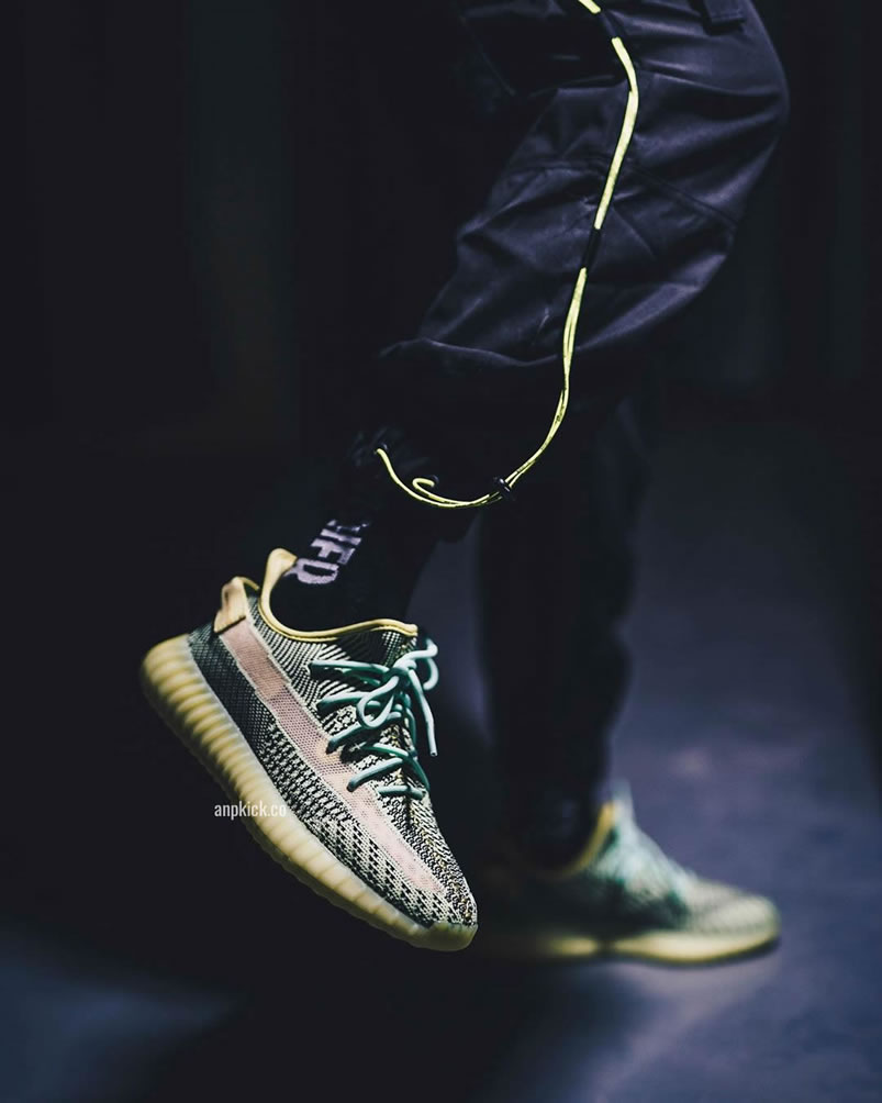 Adidas Yeezy Boost 350 V2 Yeezreel Non Reflective On Feet Release Date Fw5191 (2) - newkick.vip