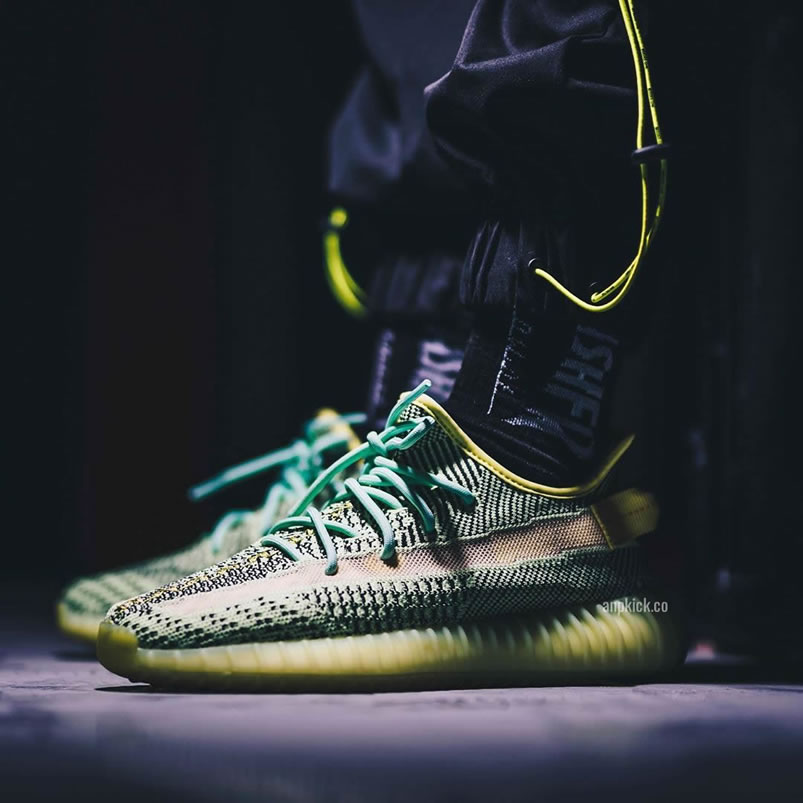 Adidas Yeezy Boost 350 V2 Yeezreel Non Reflective On Feet Release Date Fw5191 (5) - newkick.vip