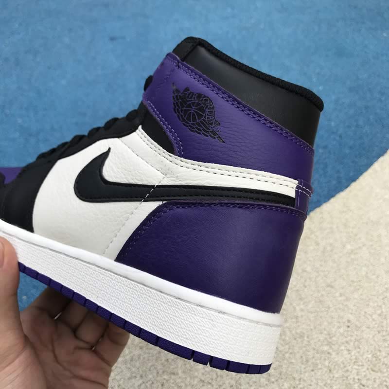 Air Jordan 1 Retro High OG Court Purple Sail Black For Sale Mens Wmns GS Size 555088-501 Detail Image