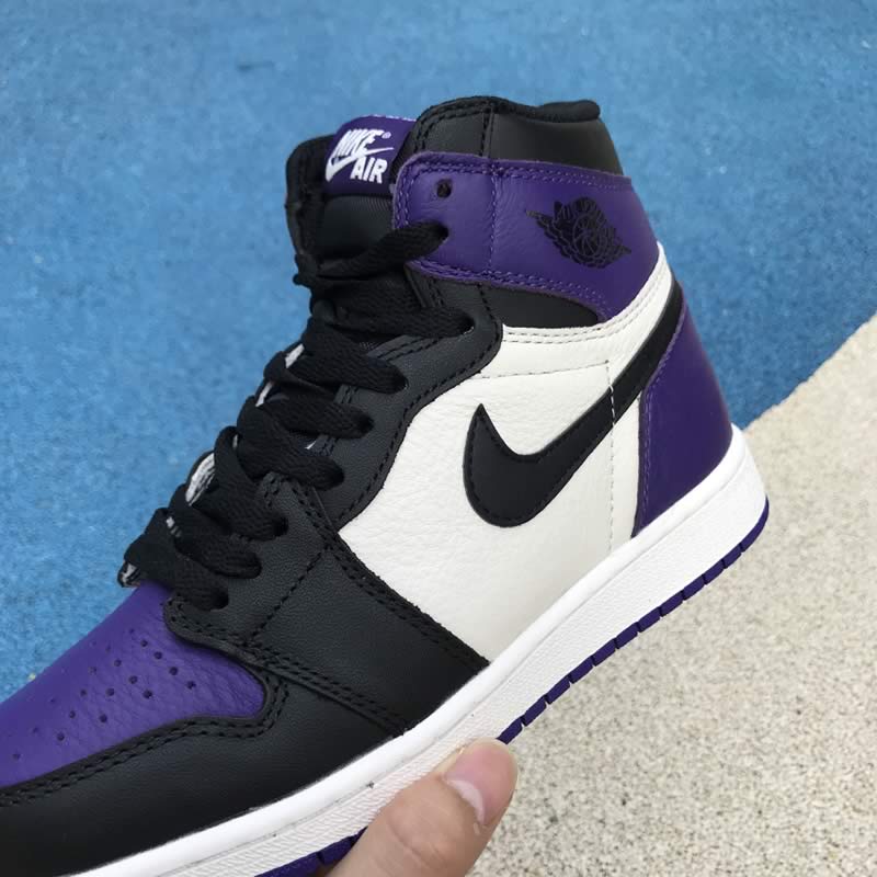 Air Jordan 1 Retro High OG Court Purple Sail Black For Sale Mens Wmns GS Size 555088-501 Detail Image