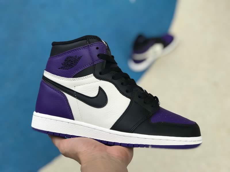 Air Jordan 1 Retro High OG Court Purple Sail Black For Sale Mens Wmns GS Size 555088-501 In Hand