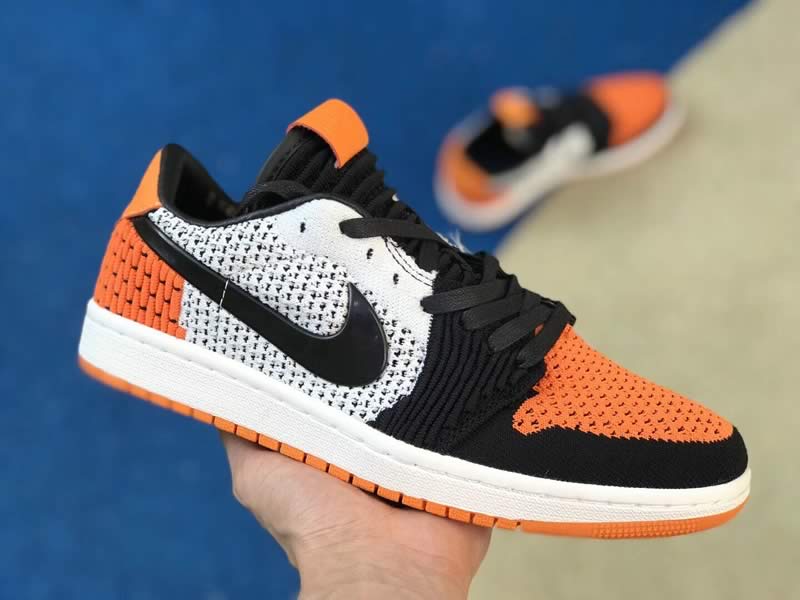 Air Jordan 1 Low Flyknit 'Shattered Backboard' Black/White/Orange AH4506-100