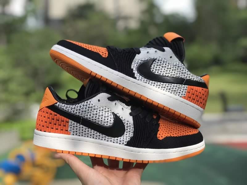 Air Jordan 1 Low Flyknit 'Shattered Backboard' Black/White/Orange AH4506-100