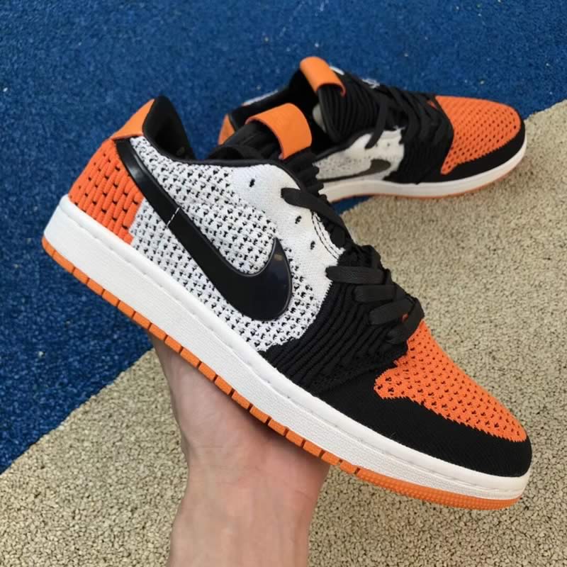 Air Jordan 1 Low Flyknit 'Shattered Backboard' Black/White/Orange AH4506-100